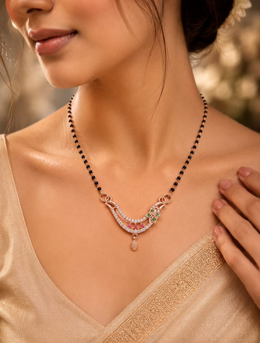 Emerald Bloom AD Mangalsutra