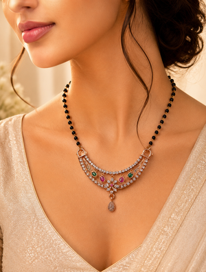 Emerald Blossom Mangalsutra