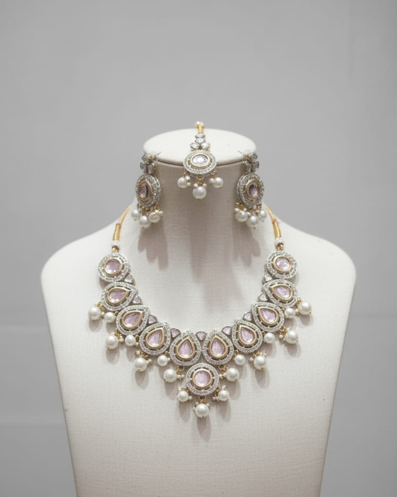 DROP SHEP KUNDAN NECKLACE
