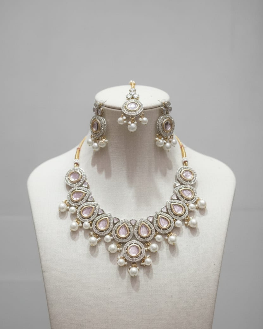 DROP SHEP KUNDAN NECKLACE