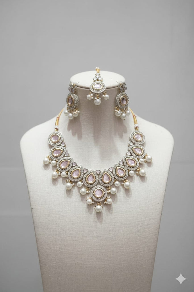 DROP SHEP KUNDAN NECKLACE