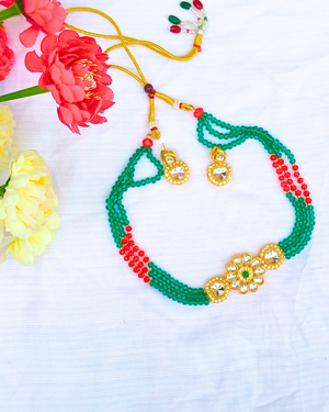 Green Kundan Necklece