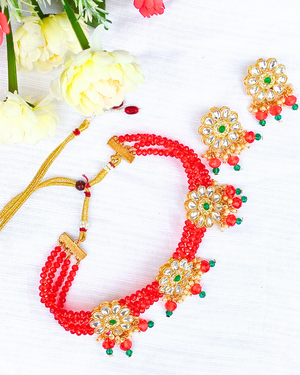Red Kundan Choker