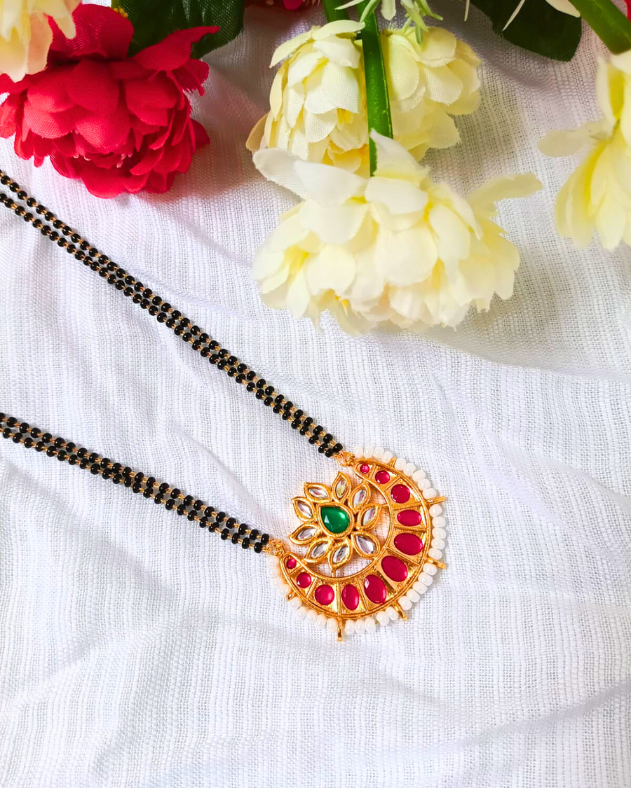 Red Kundan Mangalsutra