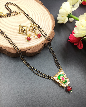 GREEN PACHI KUNDAN MANGALSUTRA