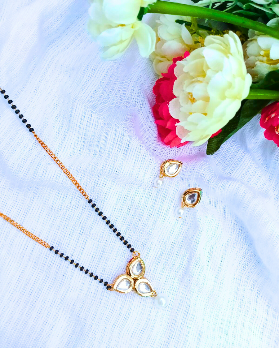 Drop Kundan Mangalsutra