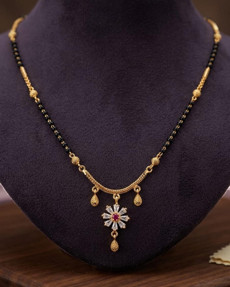 Royal Floral Drop Mangalsutra
