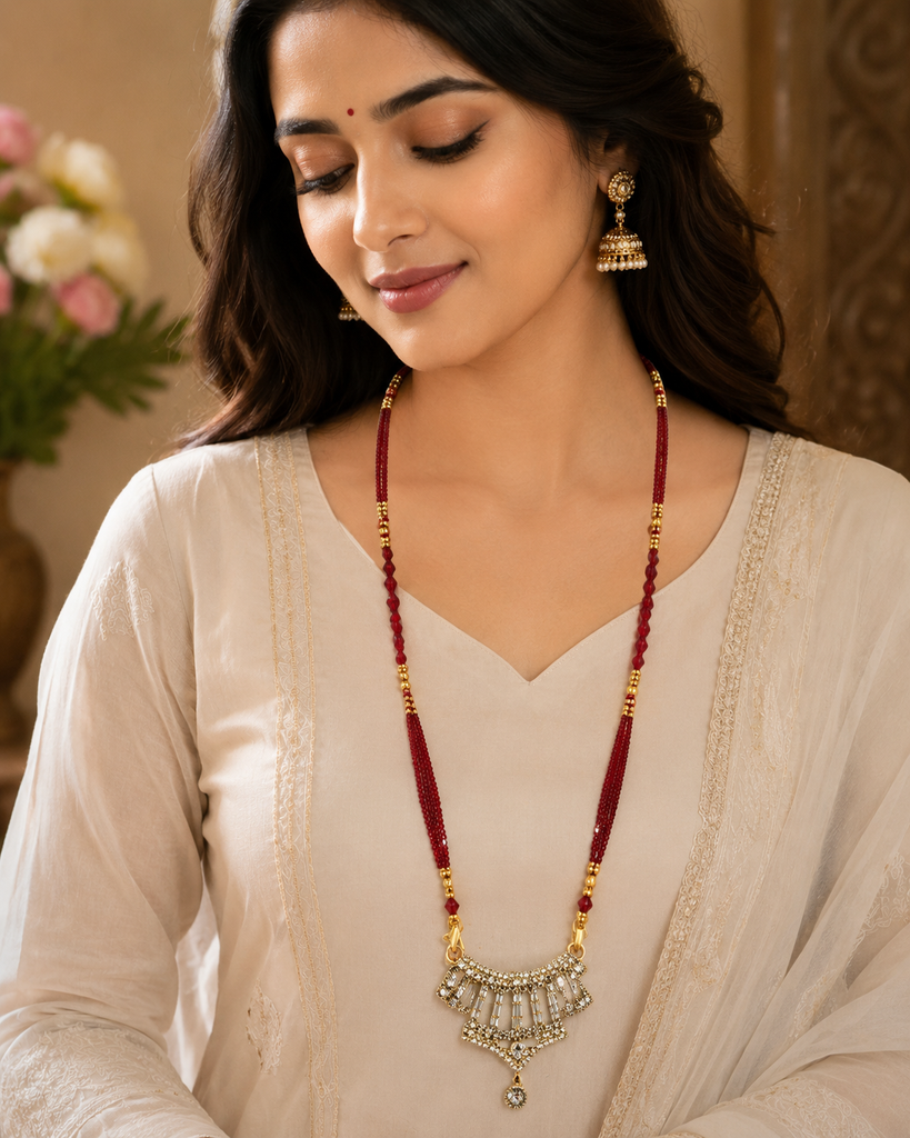 Ruby Royale Long Mangalsutra