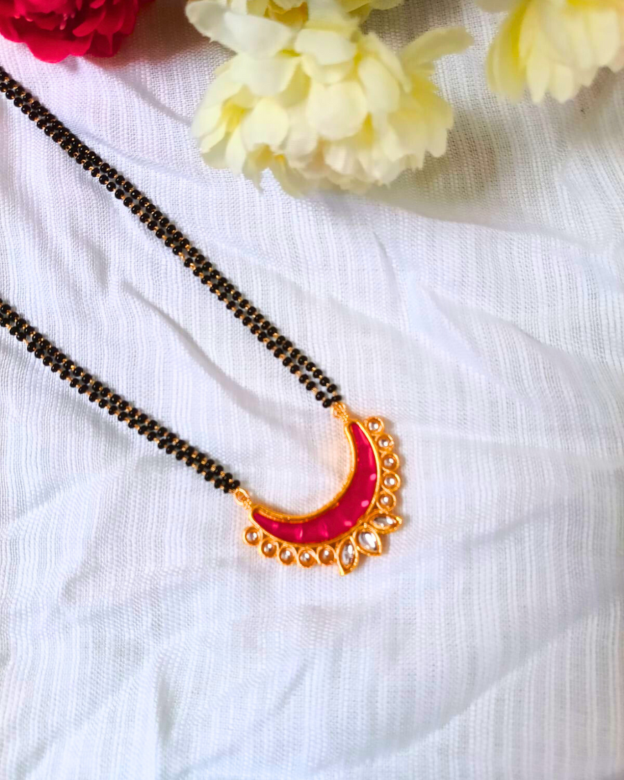 Red Kundan Mangalsutra